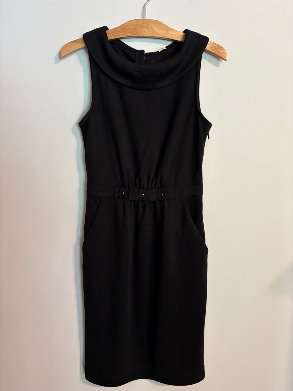 J Crew Carrie Black Wool Dress
